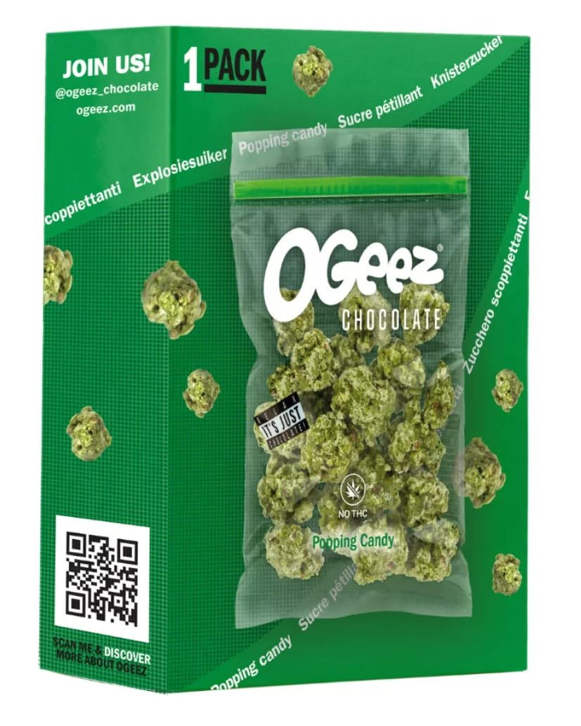 OGEEZ Schokolade Popping Candy in Weed Optik 35g