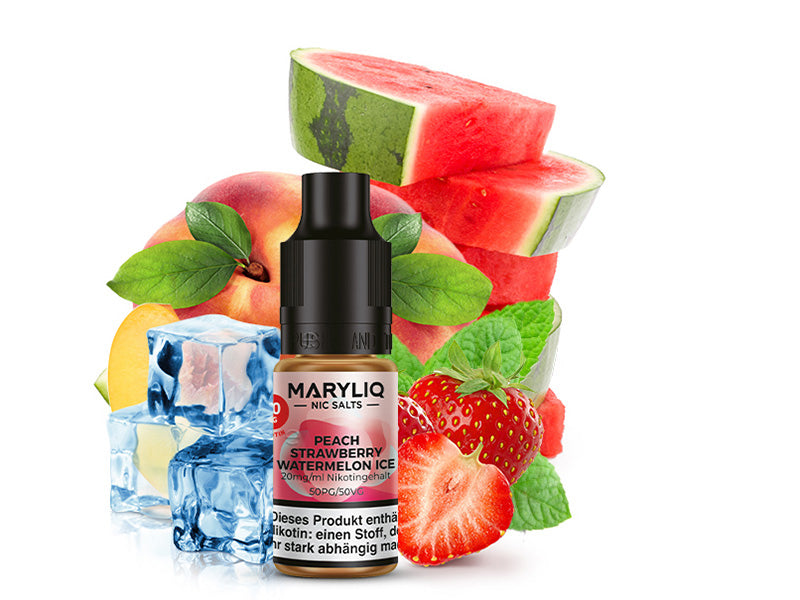 Lost Mary MARYLIQ - Peach Strawberry Watermelon Ice (Pfirsich-Erdbeer-Wassermelonen-Eis) - Liquid