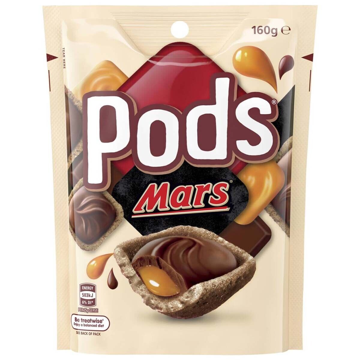 Mars Pods Schokolade Beutel 160g