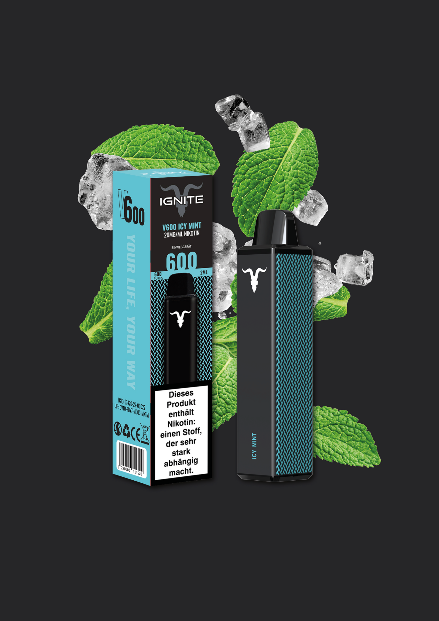 Ignite V600 Vape Pen - Icy Mint